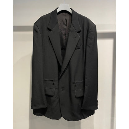 Y's for men WOOL GABARDINE LEFT AND RIGHT CHANGE POCKET JACKET