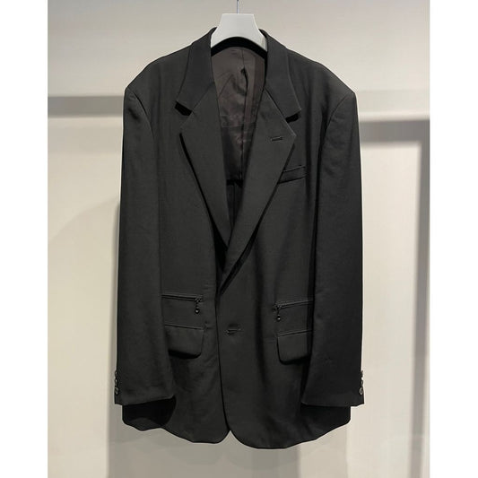 Y's for men WOOL GABARDINE LEFT AND RIGHT CHANGE POCKET JACKET