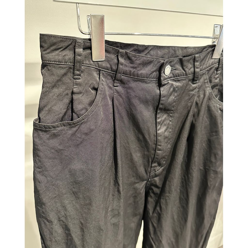 COMME des GARCONS HOMME NYLON TWILL GARMENT DYE PANTS(BLACK)
