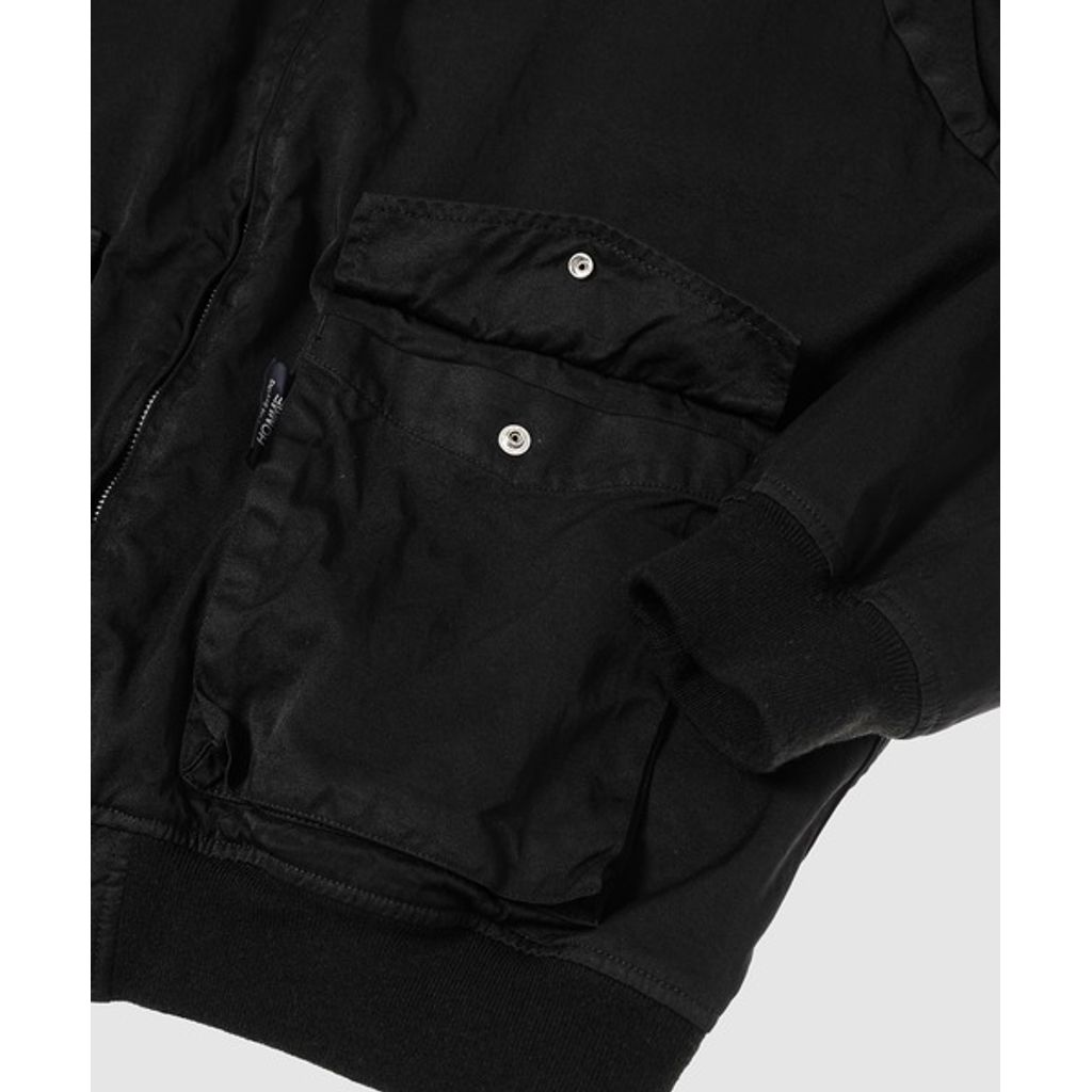 COMME des GARCONS HOMME NYLON TWILL OVER DYE MILITALY JACKET (BLACK)