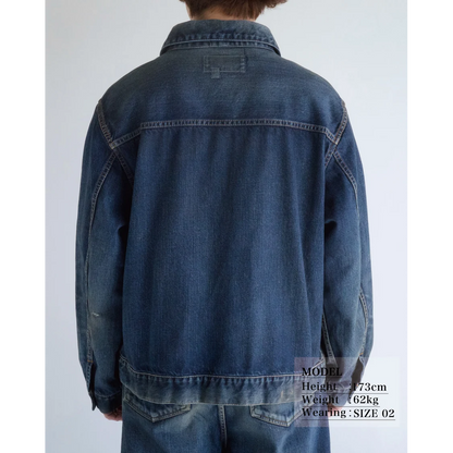 ANACHRONORM DAMAGED DENIM JACKET DARK INDIGO