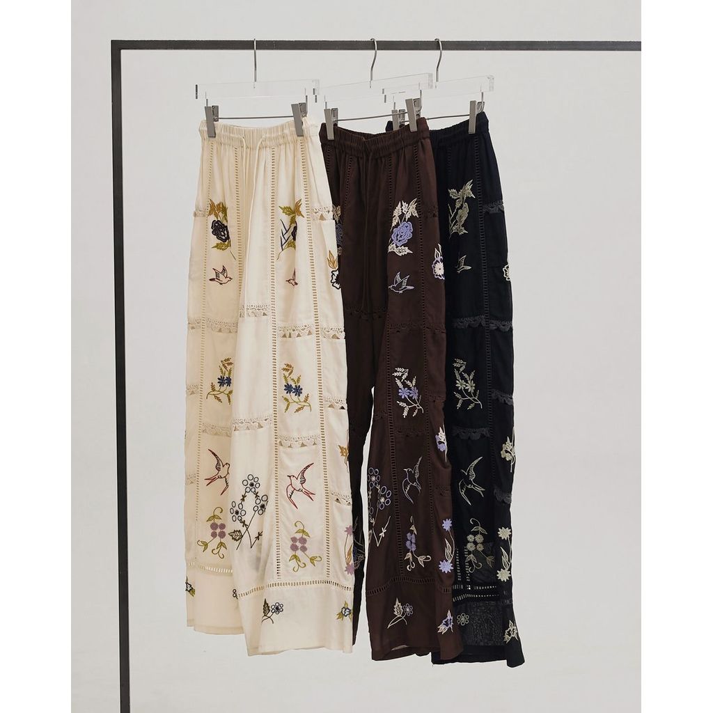 TODAYFUL Embroidery Patchwork Trousers
