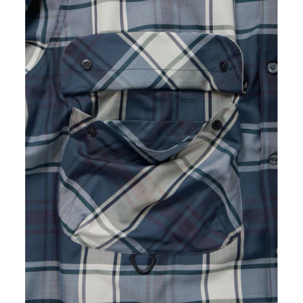 DAIWA PIER39 TECH SPORTS OPEN COLLAR SHIRT L/S BIG TARTAN BE-81026W