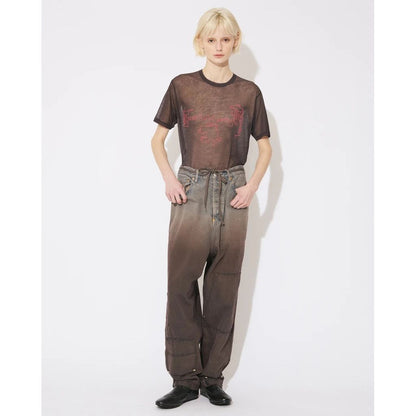 beautiful people double-end selvedge denim pants gradation
