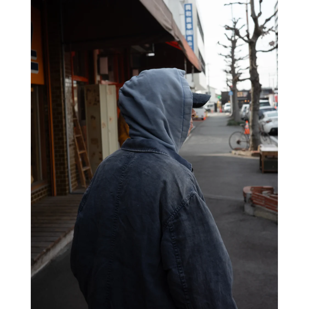 ANACHRONORM  FADED SULFUR DYED LINEN UTILITY JACKET