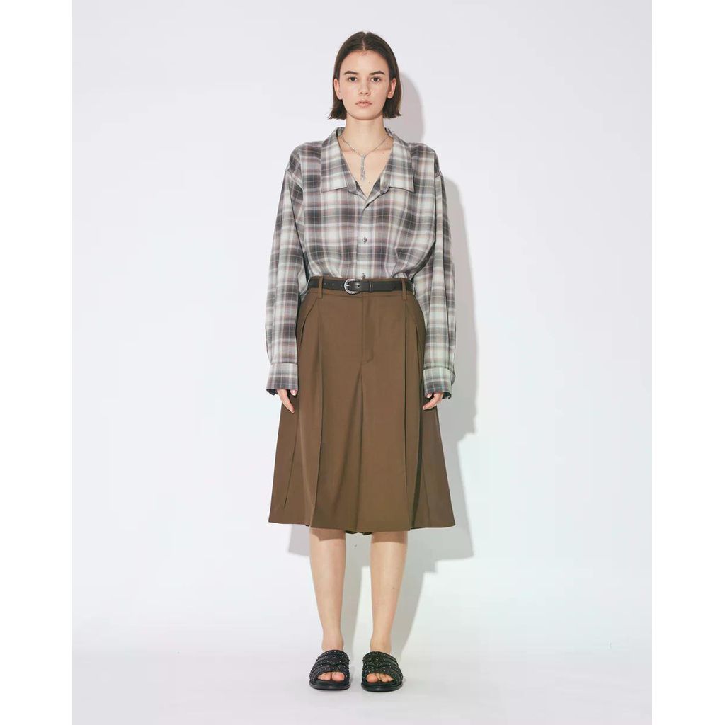 beautiful people  high twist gabardine three tuck shorts