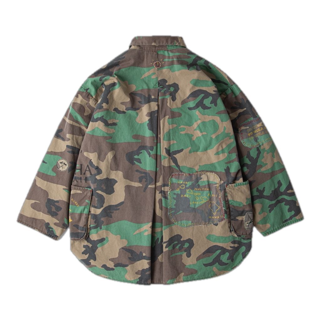 PORTER CLASSIC ALOHA CAMOUFLAGE SHIRT JACKET