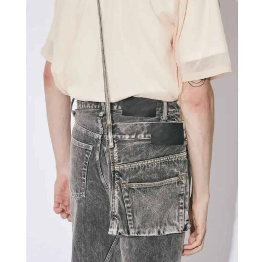 beautiful people excerption denim bleached sacoche