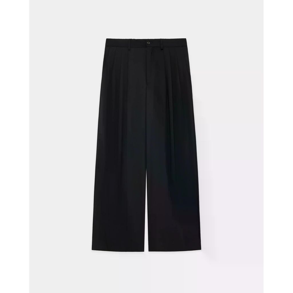 MARKAWARE Organic Wool 2/80 Tropical Triple Pleated Wide Trousers