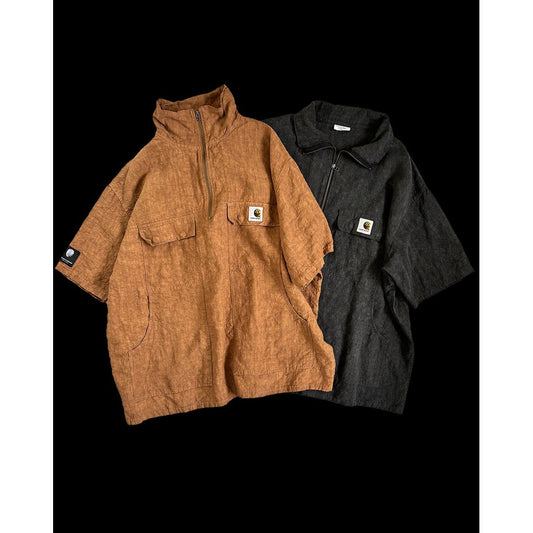 【予約商品】TALKING ABOUT THE ABSTRACTION TRANSCRIPTION LINEN HALFZIP SH