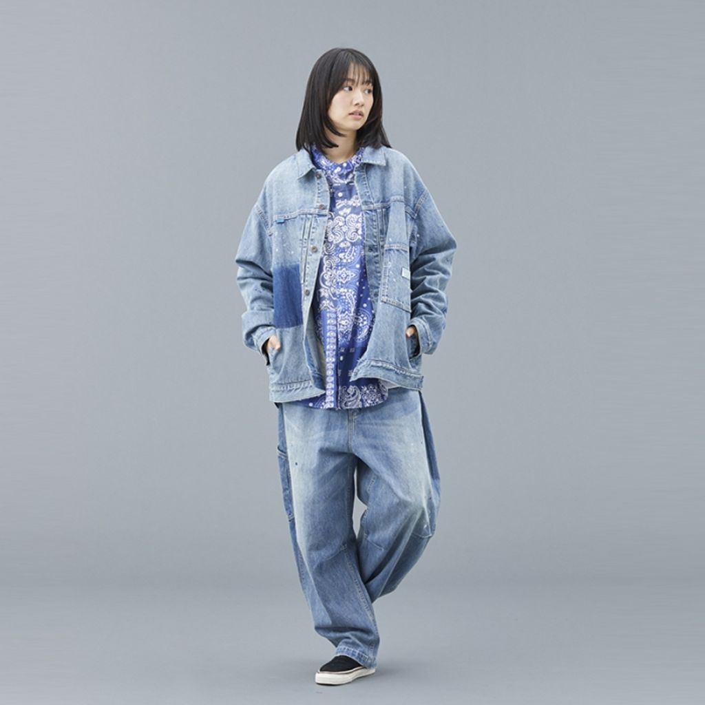 TRIBAL DENIM JACKET HW/HARD WASH