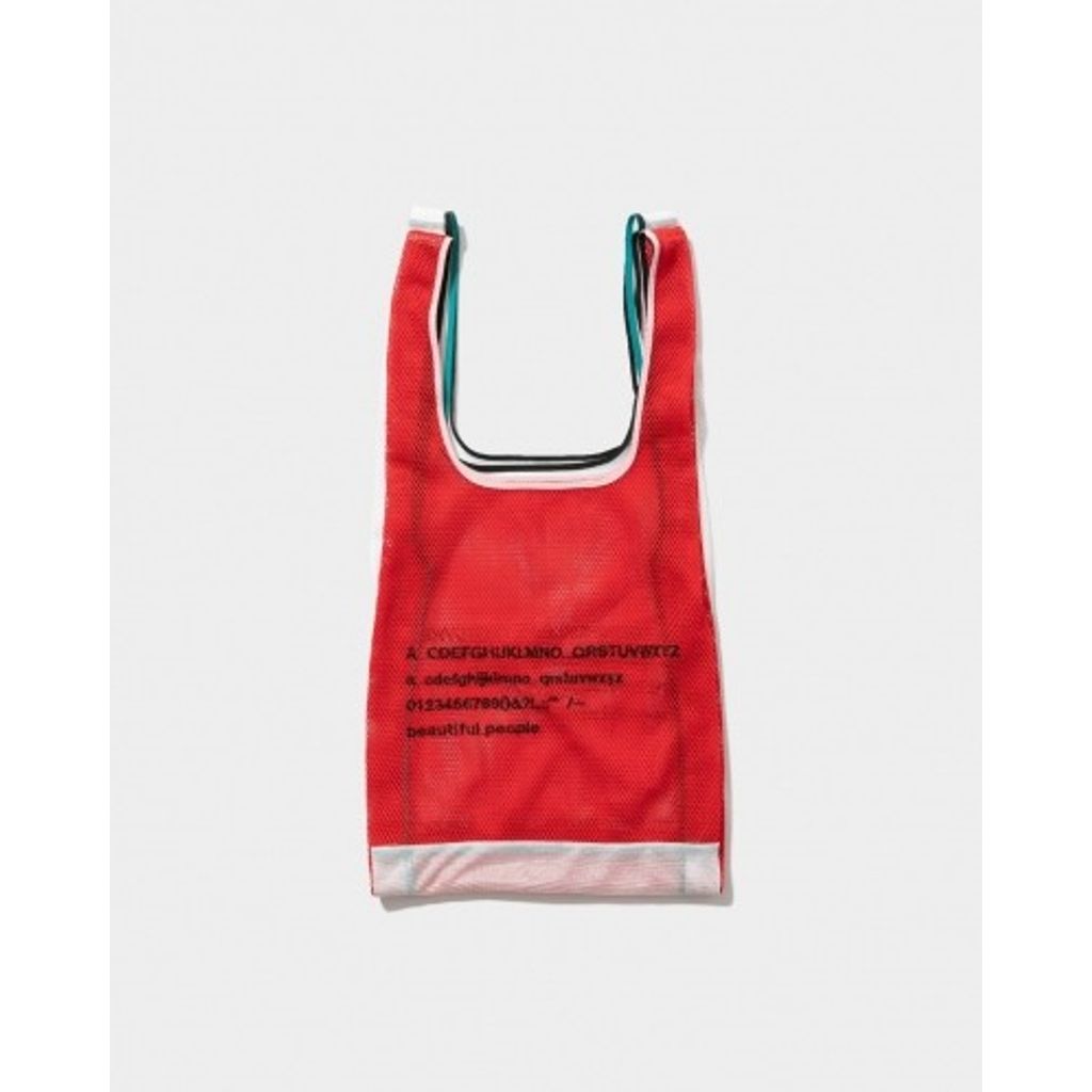 beautiful people  alphabet embroidery marche flip bag