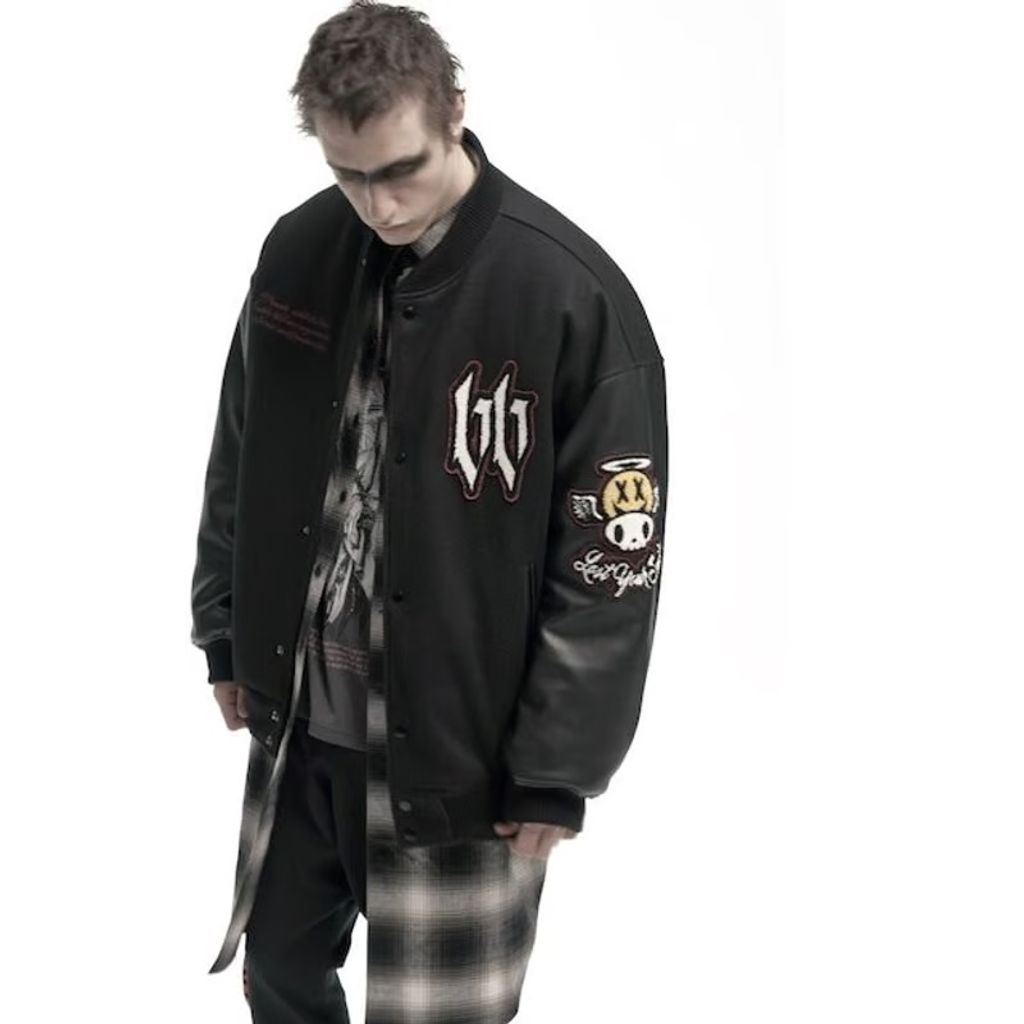 beauty:beast Ombre Check SUPER LONG SHIRT JKT (WHITE CKECK)