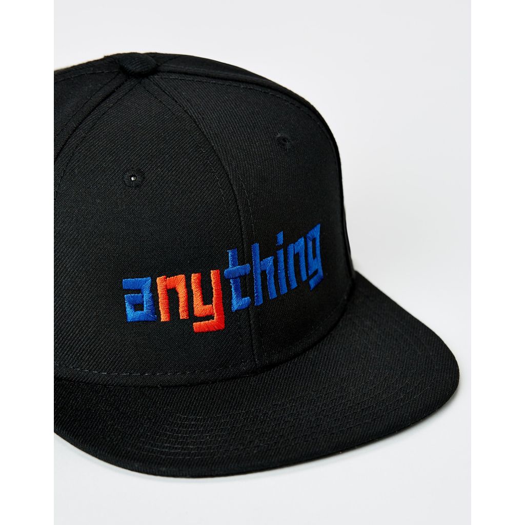 aNYthing Anything Flat Brim Logo Hat - Black