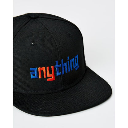 aNYthing Anything Flat Brim Logo Hat - Black