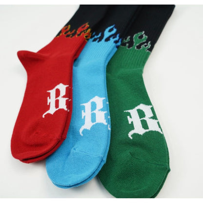 BOKU HA TANOSII ／ BOKUTANO SOCKS "Flames"