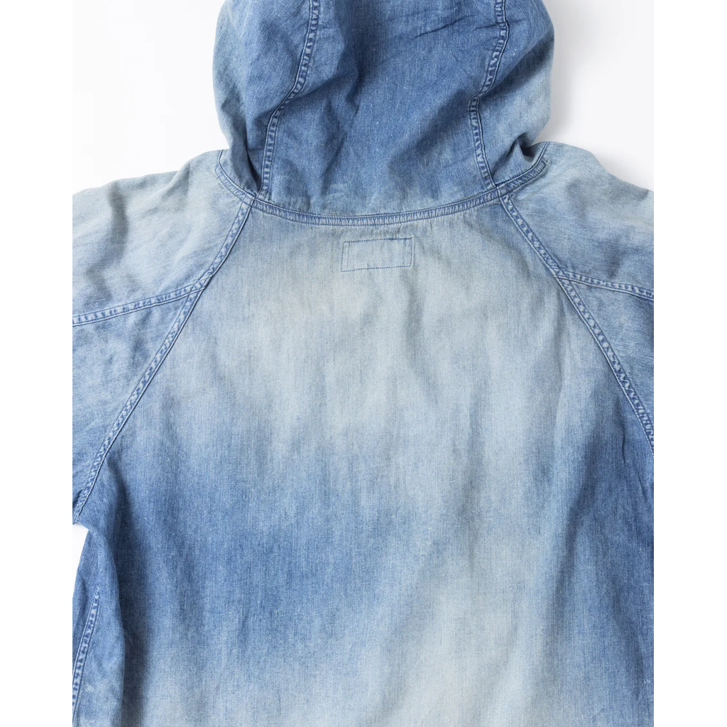 ANACHRONORM  AGING UTILITY DENIM ANORAK PULLOVER INDIGO