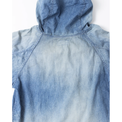 ANACHRONORM  AGING UTILITY DENIM ANORAK PULLOVER INDIGO