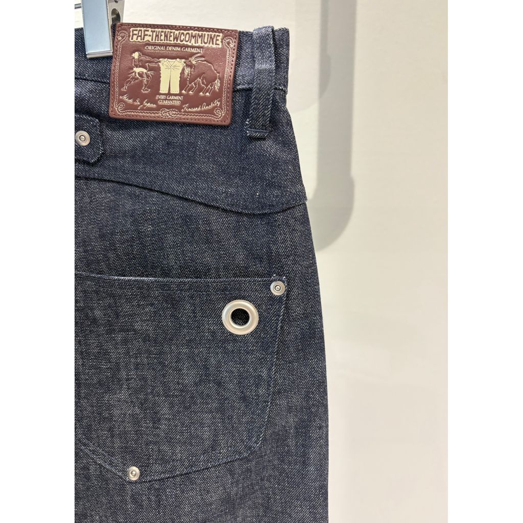 FAF NEWCOMMUNE Wide Leg Denim Pants Rigid