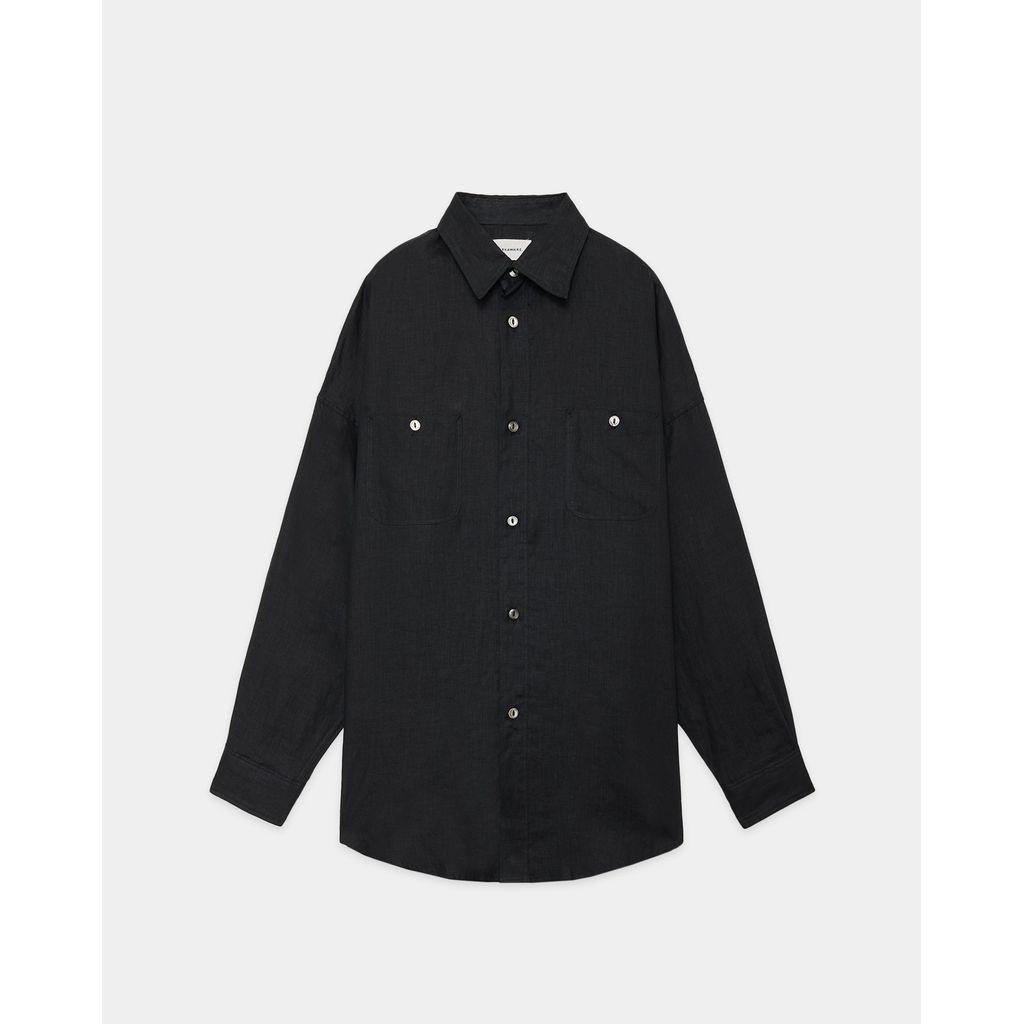 MARKAWARE  HEMP SHIRTING TENT LONG SHIRT
