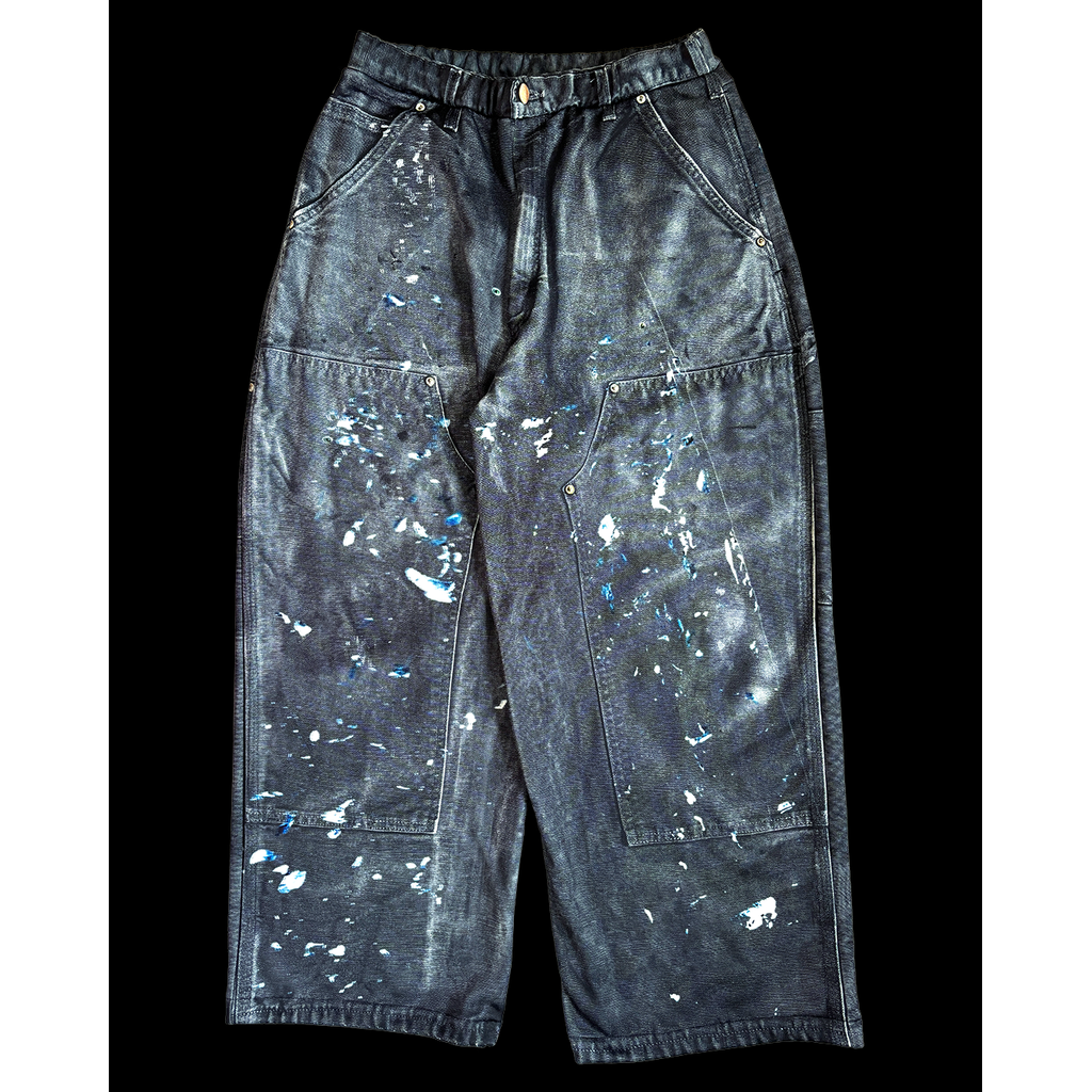 TALKING ABOUT THE ABSTRACTION PRINT DUCK WIDE PANTS