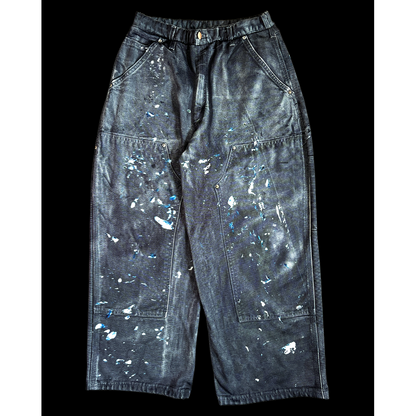 TALKING ABOUT THE ABSTRACTION PRINT DUCK WIDE PANTS