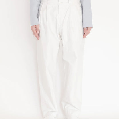 YAECA Chino Cloth Trousers Two Tuck Straight