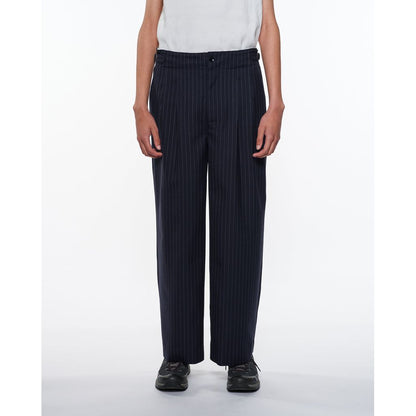 marka Recycled Polyester Non-Mulesed Wool Gabardine Two Tuck Military Trousers