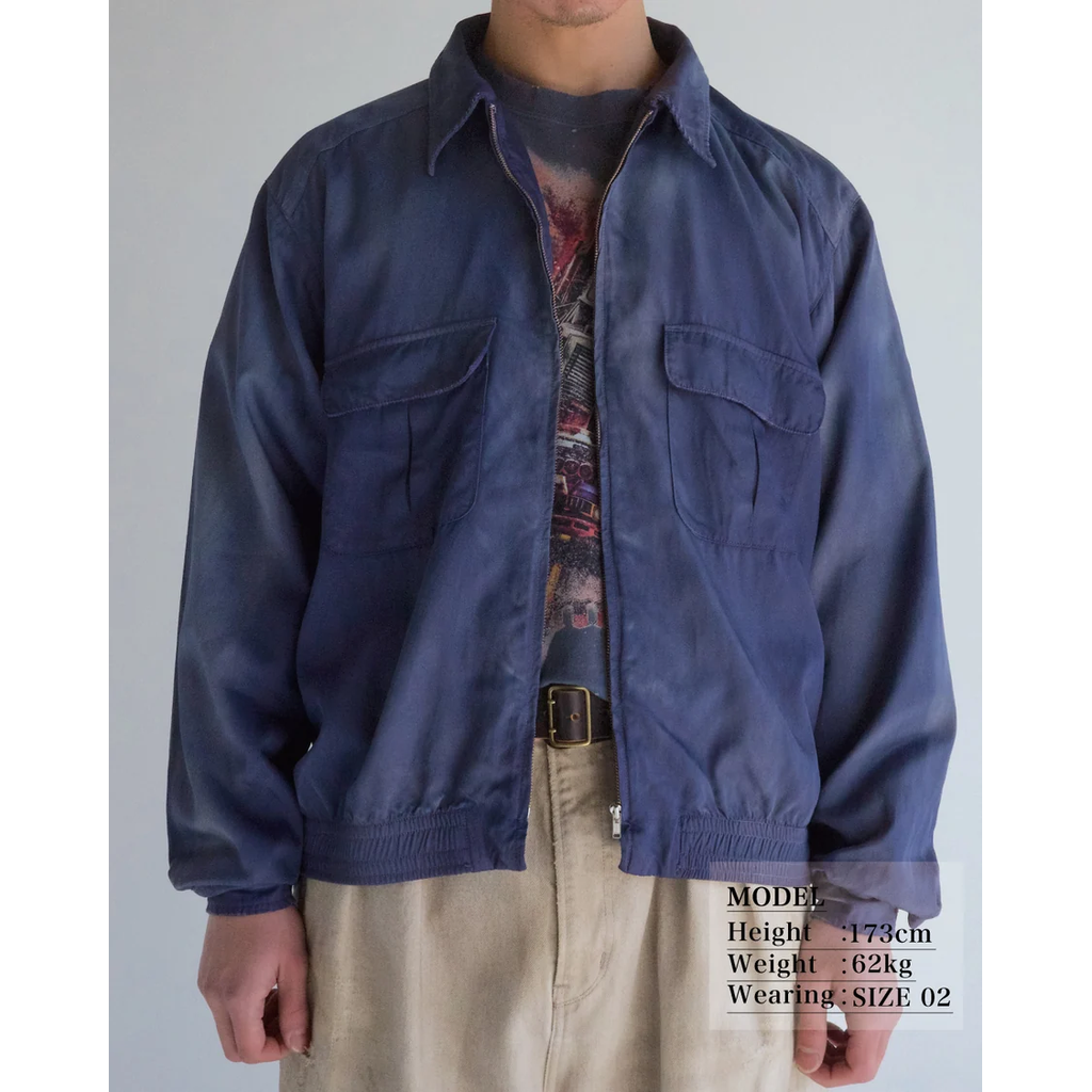 ANACHRONORM RAYON DRIZZLER JACKET NAVY