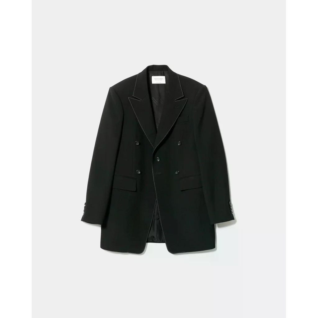 beautiful people wool double cloth change breasted jacket