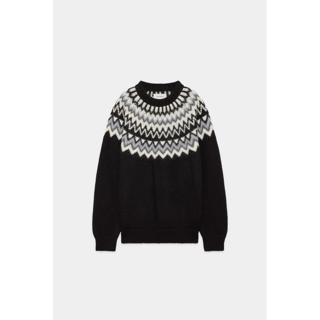 MARKAWARE NATURAL COLOR ALPACA SNOW PATTERN JUMPER