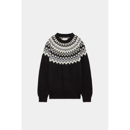 MARKAWARE NATURAL COLOR ALPACA SNOW PATTERN JUMPER