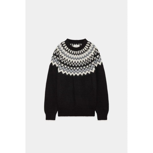 MARKAWARE NATURAL COLOR ALPACA SNOW PATTERN JUMPER