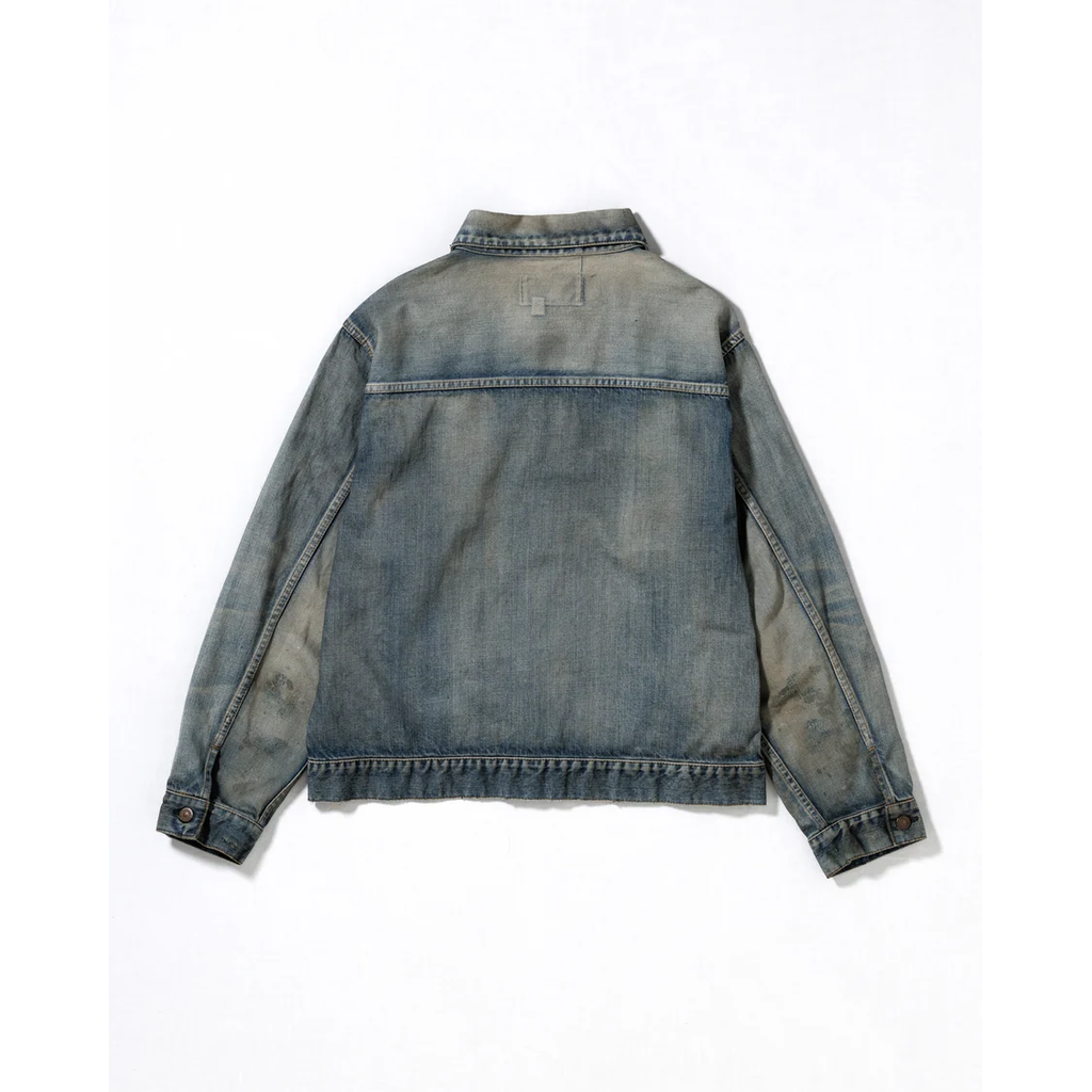 ANACHRONORM  DAMAGED DENIM JACKET LIGHT INDIGO