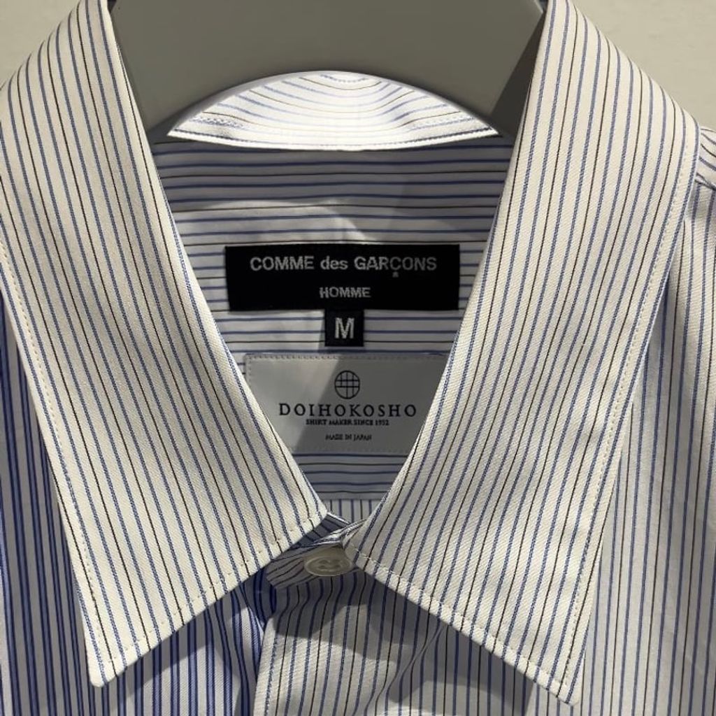 COMME des GARCONS HOMME 綿ストライプ 切換えシャツ