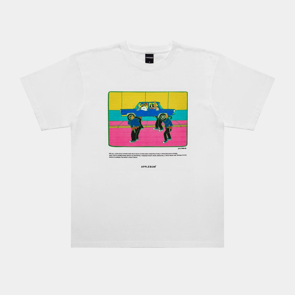 APPLEBUM "ALRIGHT" T-SHIRT 6.2OZ [WHITE] / JU2421103