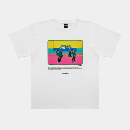 APPLEBUM "ALRIGHT" T-SHIRT 6.2OZ [WHITE] / JU2421103