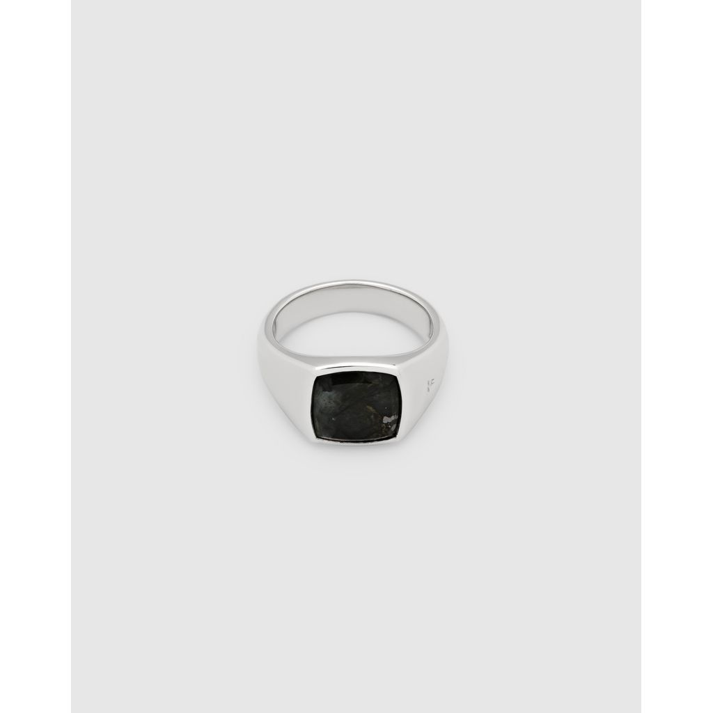 TOM WOOD Kay Ring Black Larvikite