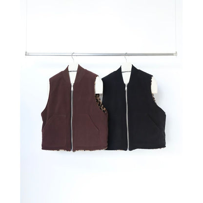 AMBERGLEAM Leopard Reversible Vest