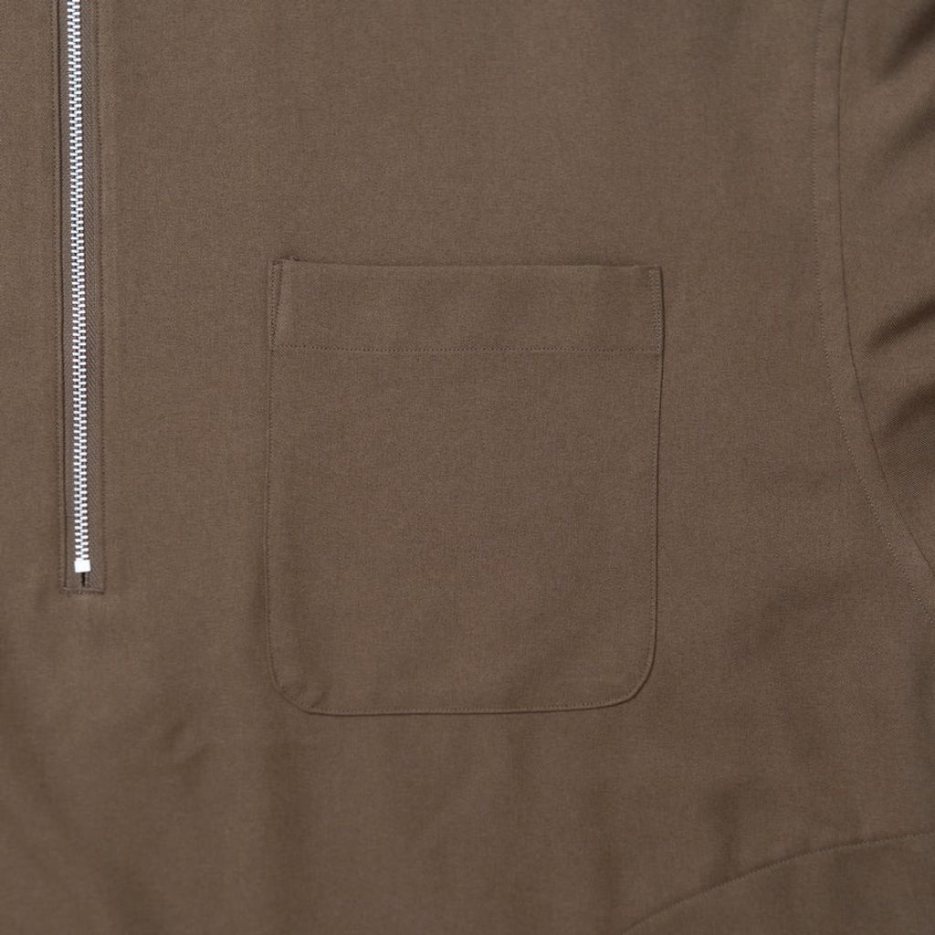 MAGIC STICK THE CORE HALF ZIP SHIRT (COCOA BROWN) 26FW-MS8-003