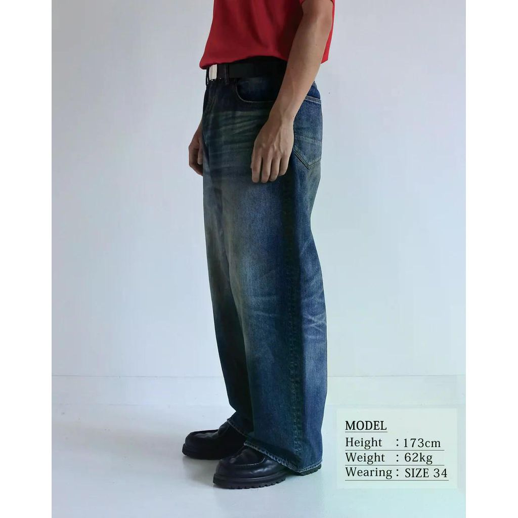 ANACHRONORM AGING WIDE 5P DENIM PANTS INDIGO