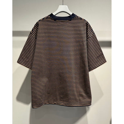 【MADE IN JAPAN】LINEAGE BALLON NATURAL BORDER TEE（GOLD）