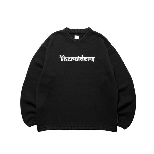Liberaiders  WOVEN LOGO KNIT SWEATER 774012503