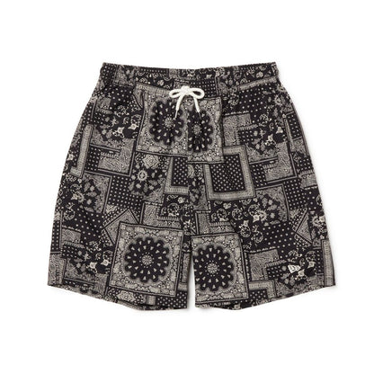 NEW ERA  ウーブン ショートパンツ Floral Paisley ブラック