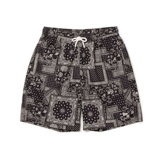 NEW ERA  ウーブン ショートパンツ Floral Paisley ブラック