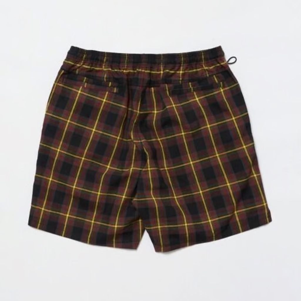 bal WASHED PLAID ELASTIC WAIST SHORT