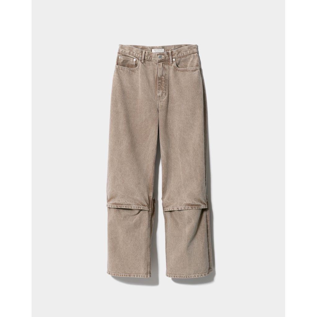 beautiful people organic FOX brown flip hem pants