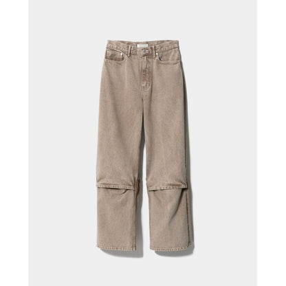 beautiful people organic FOX brown flip hem pants