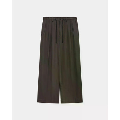MARKAWARE Organic Cotton Voile Yarn Twill Triple Pleated Easy Trousers