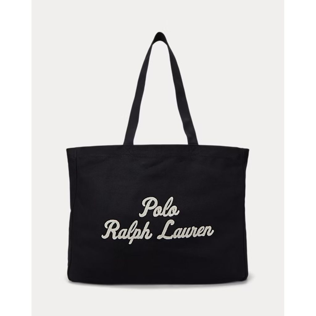 POLO RALPH LAUREN エンブロイダリー キャンバス トート（ BLACK）